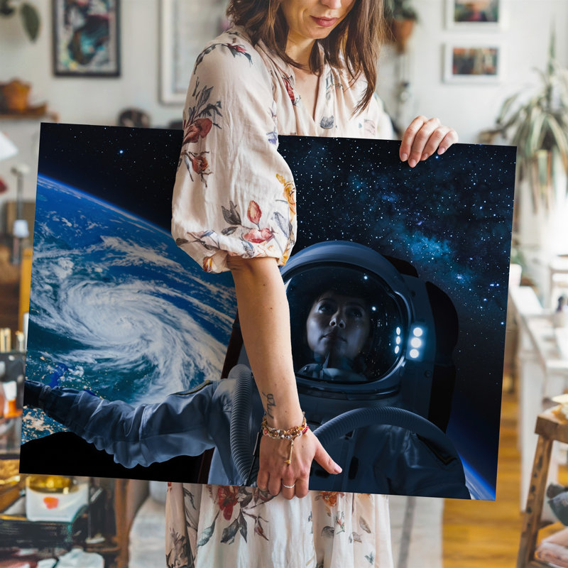 Toile dans l'étendue illimitée de l'espace «Un astronaute dans un art mural», 16" H x 20" W