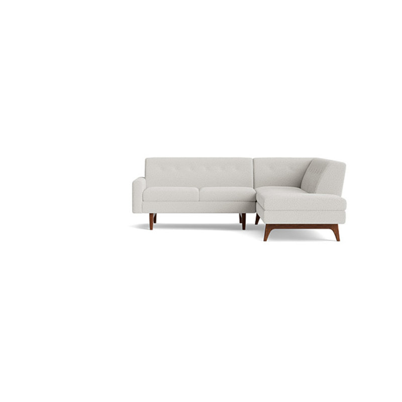 Tyler Sectional With Bumper (95" X 95"), Performance Weave - Carrot, Right Hand Facing