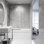 Écran de baignoire fixe sans cadre avec verre 3/8 po x 34 po x H 62 po Zenith