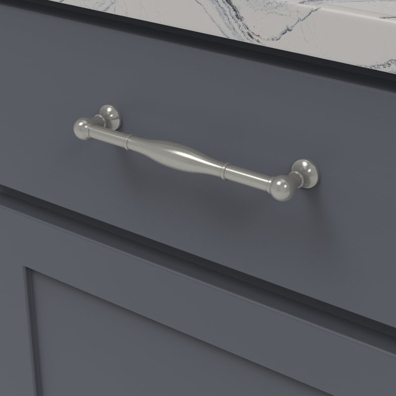 Fuller Collection Handle Pull - Traditional Hardware for Drawers & Cabinets, Stainless Steel, 6 5/16"