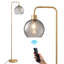 Lampe sur pied arquée 67 po avec abat-jour en verre, télécommande et ampoule incluse-2136929724