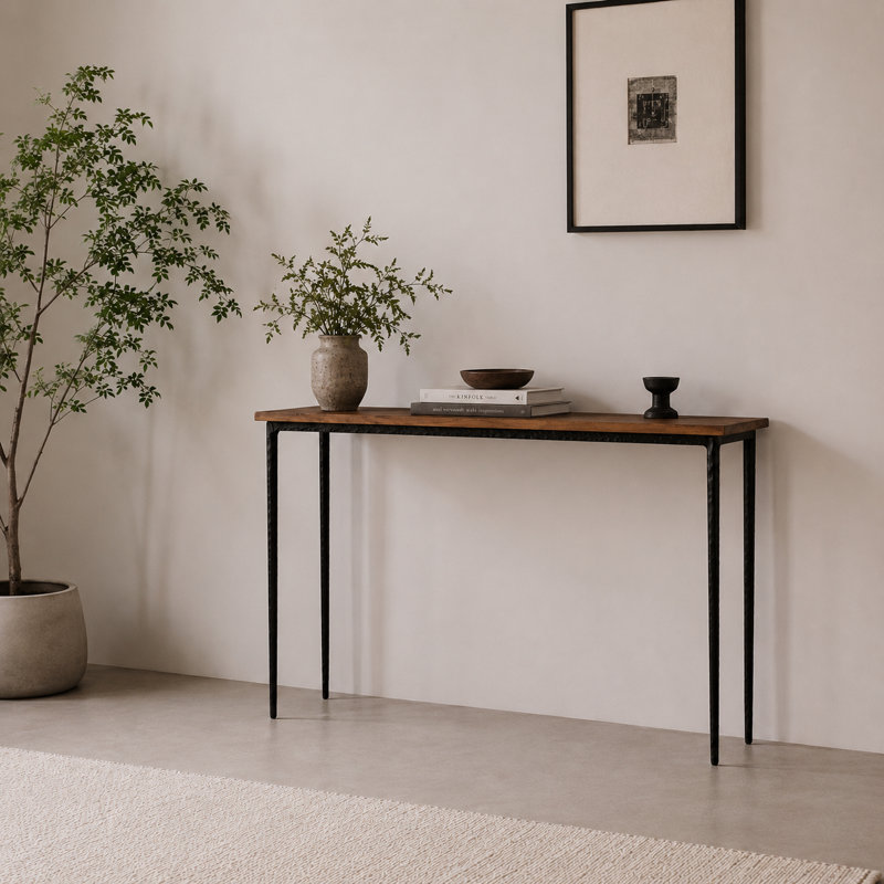 Outi Reclaimed Pine Console Table, Antique Natural
