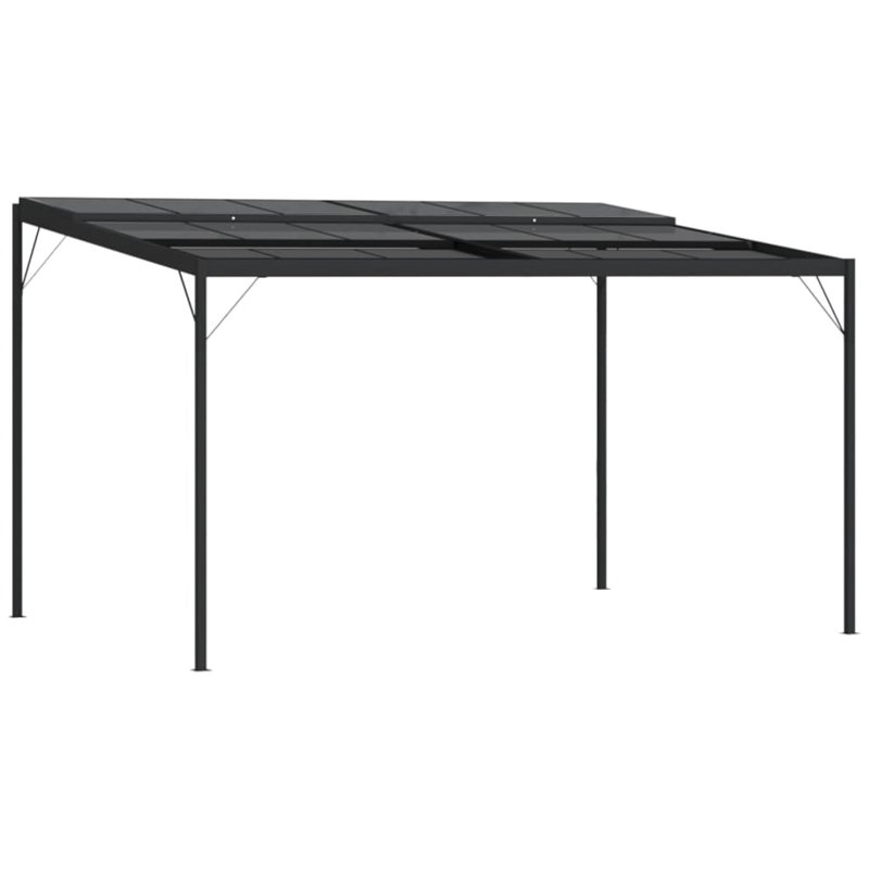 Autum Gazebo With Roof Anthracite 4X3x2.5 M Aluminium And Steel