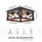 Lorang 4-light Metal Wood Frame Caged Unique Flush Mount Ceiling Light Fixture-185565469-185565468