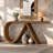 Solid Wood Console Table, 57" Long Farmhouse Entryway Table for Living Room, Hallway, Entrance, Foyer, Behind Couch, Walnut Brown