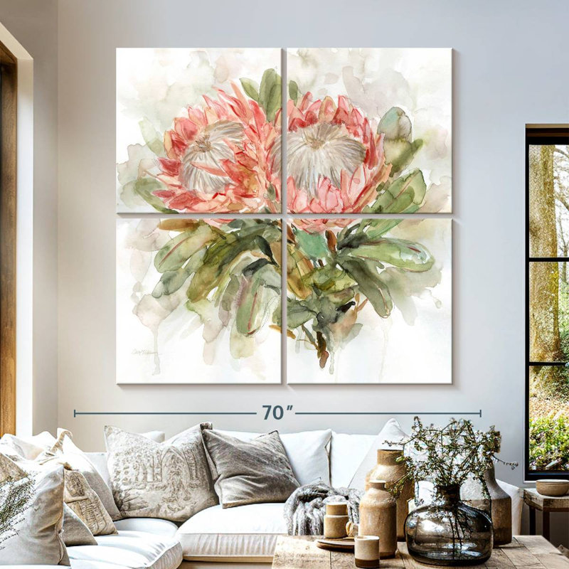 Harnek Pale Protea I, 57" H x 57" W