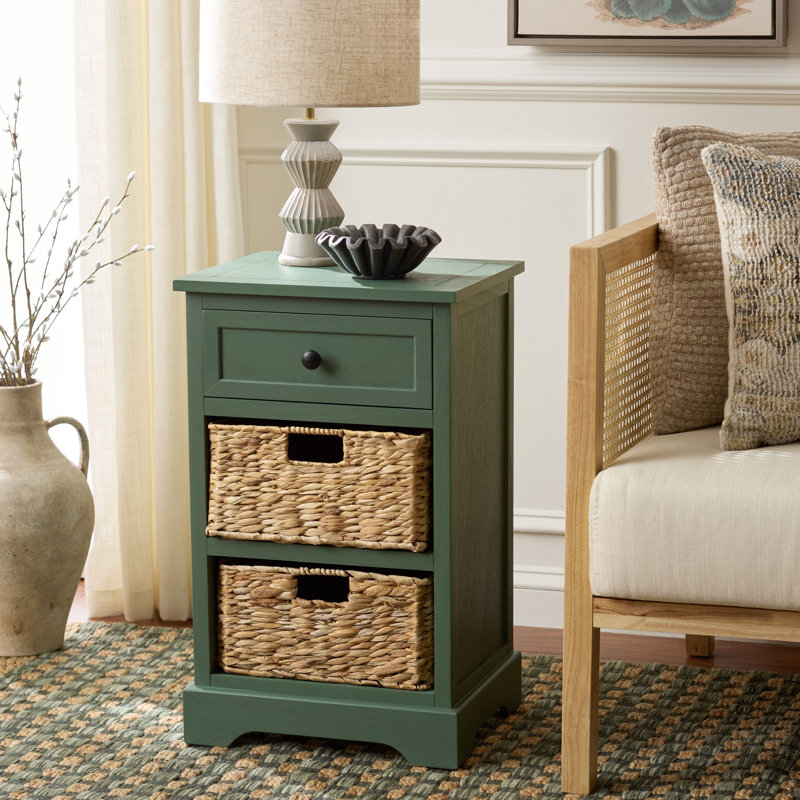 Painswick 3 - Drawer End Table with Storage, Dark Chocolate
