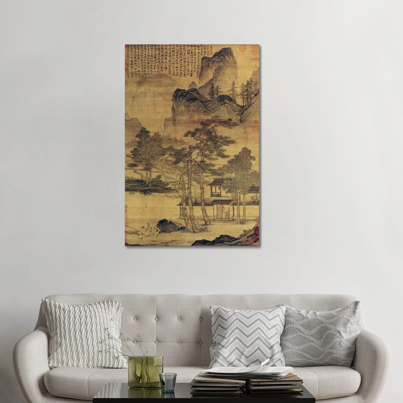Scènes des longs jours des ermites dans les montagnes tranquilles - Giclée sur toile tendue avec châssis, H 48 po x l 32 po