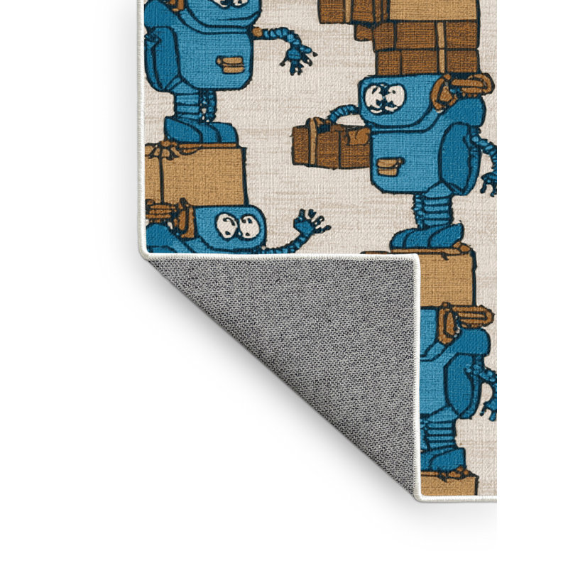 Tapis beige lavable à la machine