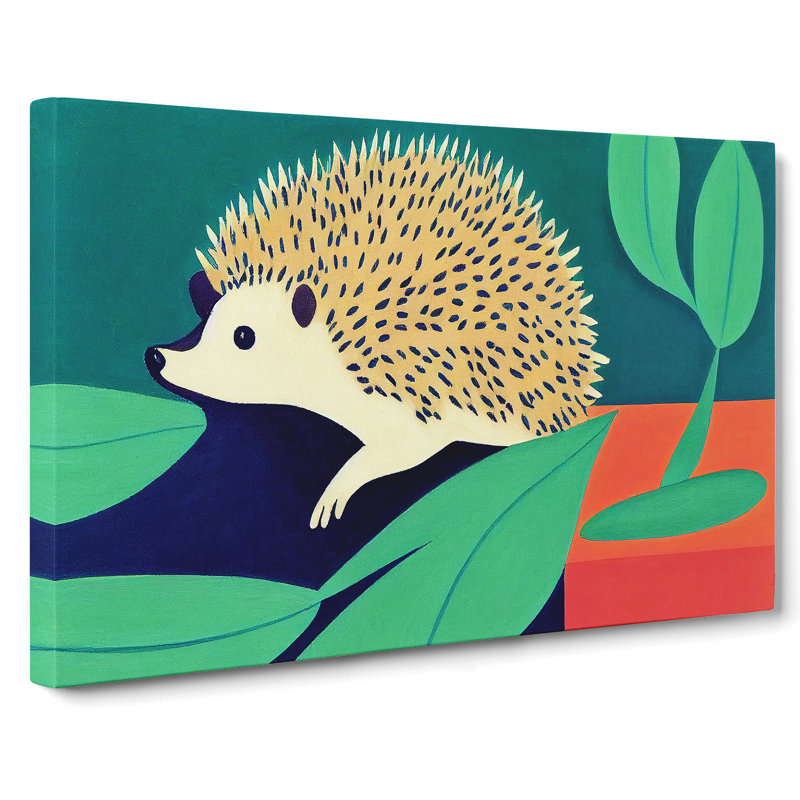 Cute Hedgehog - Wrapped Canvas, 35cm H x 50cm W x 3cm D