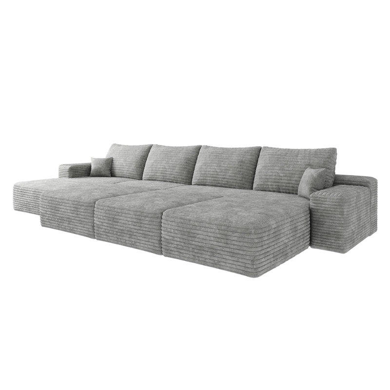 Boneless Modern Modular Sofa Bed, Right Hand Fancing