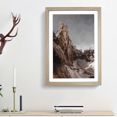 Mountains in Obereggen Italy in Abstract - Framed Print