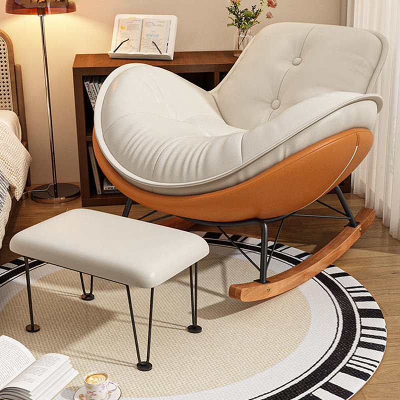 Chaise berçante large en forme d'arc, Orange