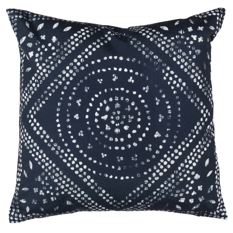 Mallory 16" Blue and White Damask Reversible Throw Pillow Set