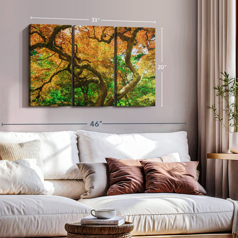 Nature «Mossy Maple Tree Canvas Print» sur, H 20 po x l 33 po x P 1,25 po