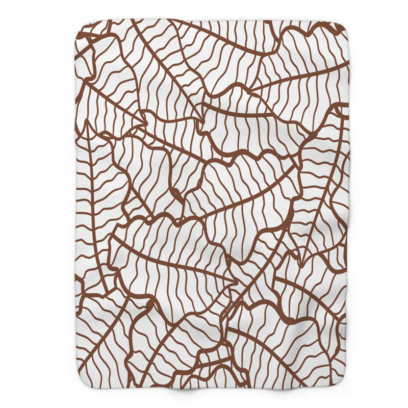 Simple Leaves - 1 Piece Blanket, Queen