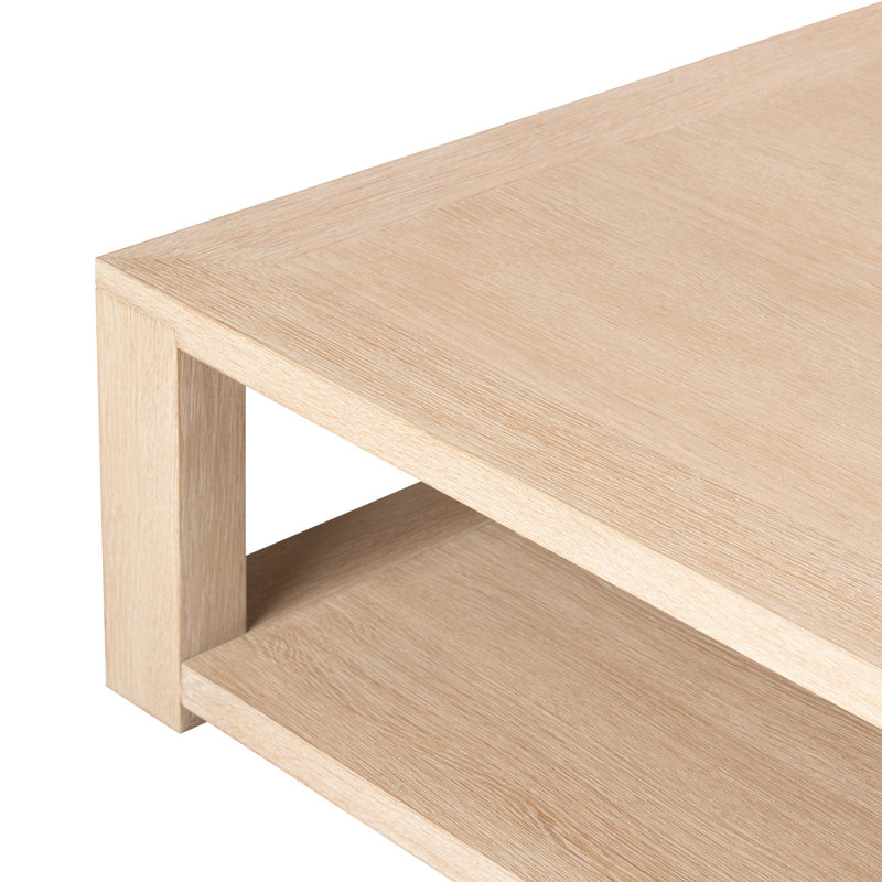 Thomas Solid Wood Coffee Table, Beige