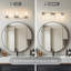 3 lumières 21 po Éclairage pour meuble-lavabo noir mat avec abat-jour en verre transparent martelé-1134544061-1107782664