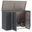 vidaXL 214 cm W 300 L Steel Lockable Cabinet Deck Box in Black