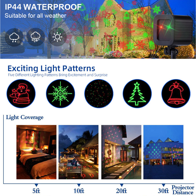 Remote Controlled Projection Light & Strobe Light with Adjustable Speed, Timing Function, and Flashing Modes - Perfect for Events, Parties, and Installations