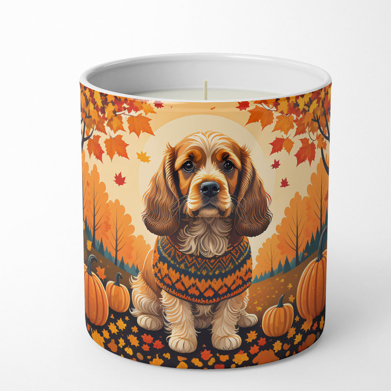 Bougie parfumée Pumpkin Spice avec support en céramique