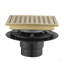 Drain de plancher de douche carré de 6 pouces avec conception de grille pour un débit d'eau et une durabilité améliorés-130621982