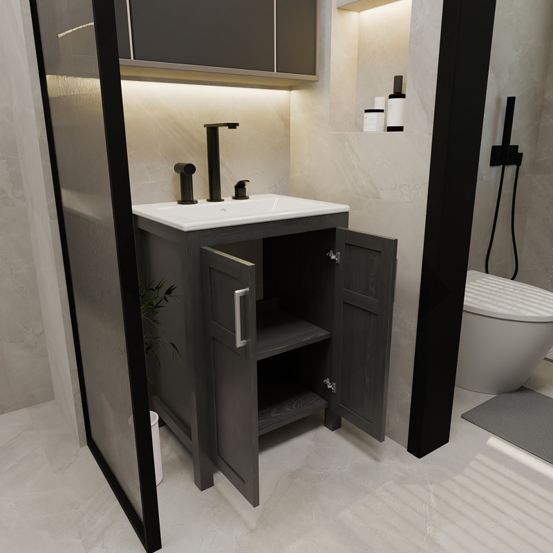 Meuble-lavabo de salle de bain avec lavabo