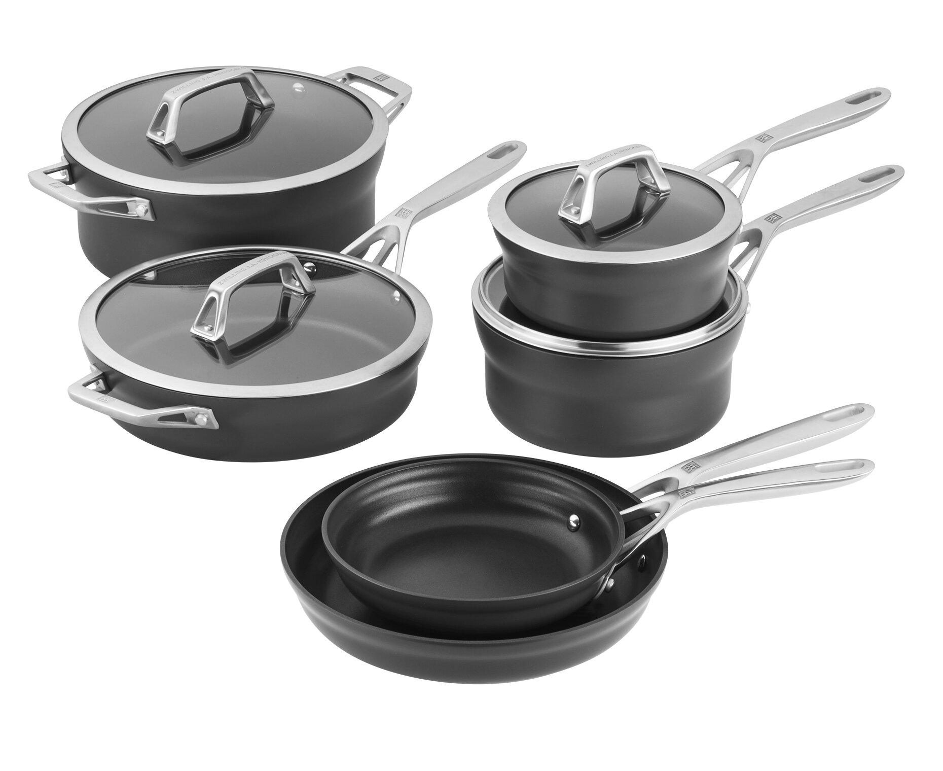 ZWILLING J.A. Henckels Zwilling Clad CFX 10-piece Stainless Steel Ceramic  Nonstick Cookware Set & Reviews