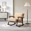 Chaise d'appoint moderne, chaise berçante avec structure en bois-560511560