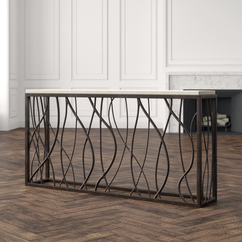 Occasional Stone Console Table, 34" H x 68" W x 12" D
