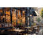 «Street Corner Cafe - Office gastronomie», art sur toile encadrée