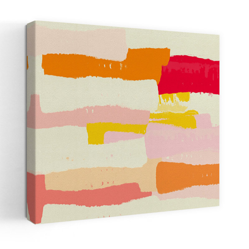 «Abstract Color Play», impression d'art abstrait coloré et audacieux, 18" H x 18" W