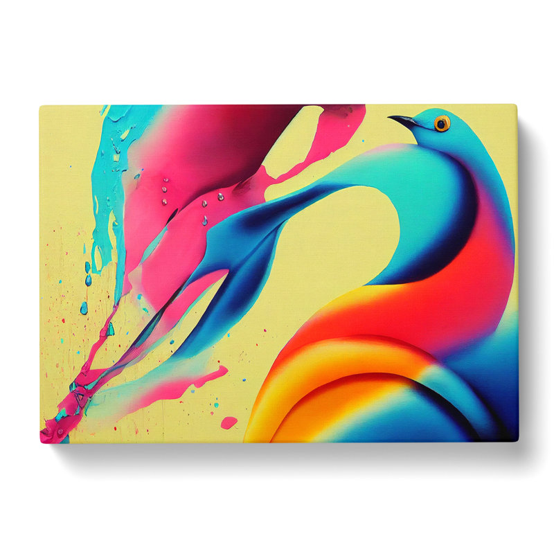 Brilliant Abstract Bird - Wrapped Canvas, 35cm H x 50cm W x 3cm D