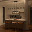 Lustre rectangulaire à 3 lumières pour îlot de cuisine Remon-1243136723