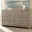 Commode double à six tiroirs Brorfelde