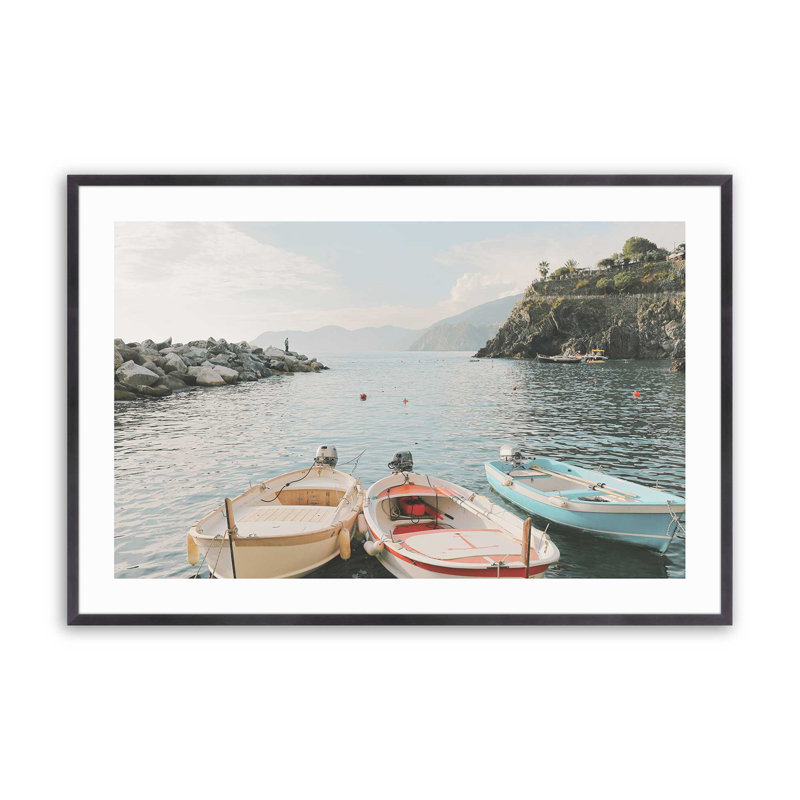 Impression Dockside Dreams, H 12,25 po x l 15,25 po x P 1,25 po, Cadre simple en zinc patiné
