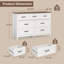 Commode moderne Masad 47,22 po H à 7 tiroirs avec poignées encastrées pour chambre, entrée ou salon-2065880359