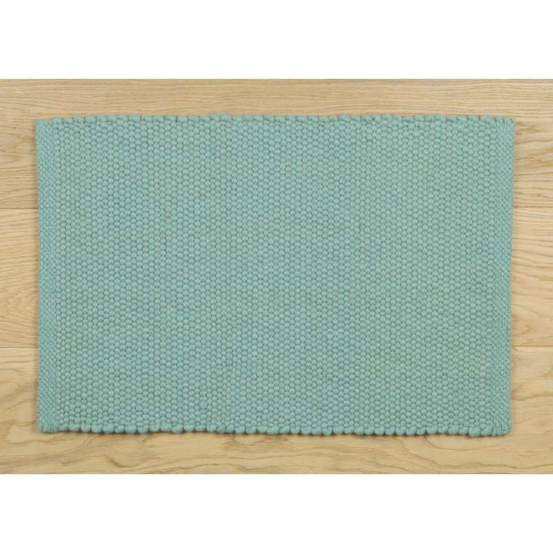 Solid Colour Wool Area Rug, 70 x 140cm