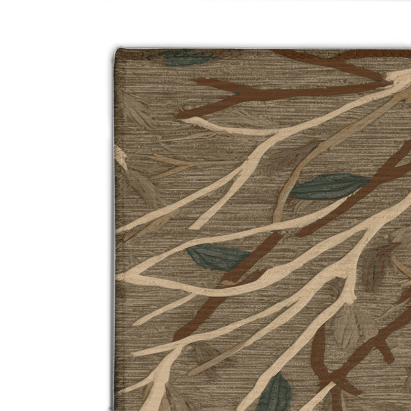 Tapis d'intérieur et d'extérieur brun Nature, Rectangulaire 2 pi x 3 pi