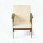Chaises club d'extérieur en bois d'acacia avec coussins crème (ensemble de 4) - Finition gris campagnard