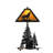 21"H Howling Wolf W/Lighted Base Table Lamp