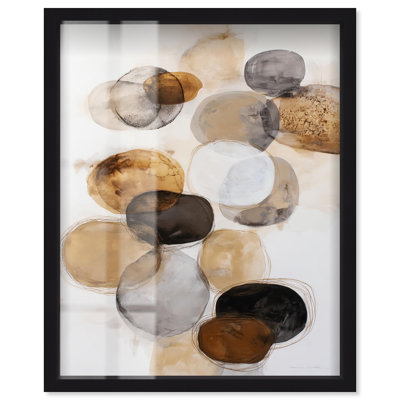 Deserted Ovals III Shadowbox Print Boho Art by Art Remedy