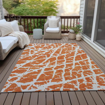 Kyrie Washable Abstract Indoor / Outdoor Rug
