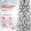 Arbre de Noël enneigé 6 pi - Arbre en PVC mince avec 358 pointes enneigées, conception peu encombrante, effet de neige réaliste, support en métal robuste, installation facile-463316573