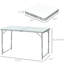 Lightweight Portable 47" Folding Camping Table - Height Adjustable, For Home, Garage, Picnic Areas Picnic, Indoor Works