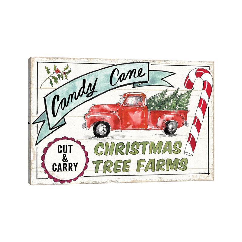 Holiday Signs I 1 Piece Wrapped Canvas Painting, 20.32 cm H x 30.48 cm W
