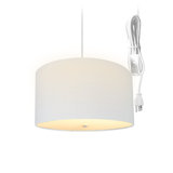 Luminaire suspendu tambour simple à 2 lumières Alfrodull
