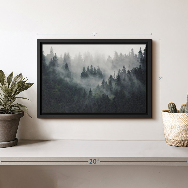Impression sur toile Misty Forest Mountain, H 13 po x l 9 po