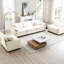 Velours côtelé beige chaleureux et confortable, 5, style cinéma maison, design rétro confortable, 5 avec coussins de confort, moderne