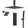 Thermostatic Shower Faucet System,16" & 6" Dual Shower Head with Rough-In Valve